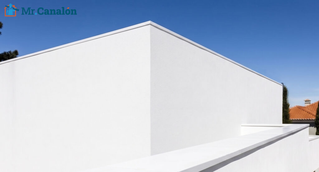 Cubremuros Blanco Aluminio Casa